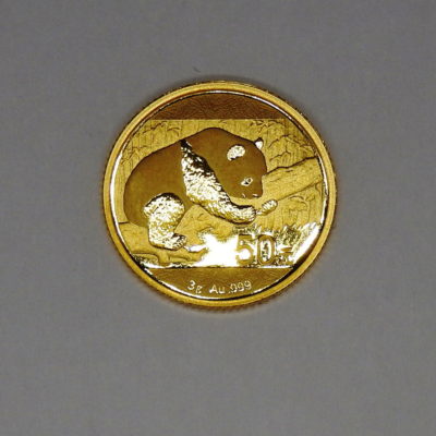 Chine: 50 Yuan OR 999°/°° . Gold coin. PANDA. 3 grammes – Image 4