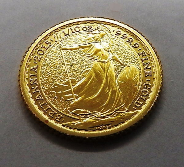 10 Pounds Fine Gold Coin GB. Britannia 2015. 1/10 Oz. OR 999,9°/°° 24 Carats. 10£