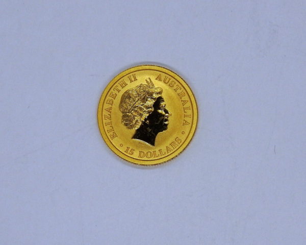 15 Dollars Australie OR 999°/°°. 24 Carats Gold coin 1/10° Oz. Elisabeth 2. Kangourou – Image 2