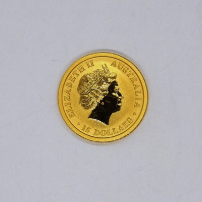 15 Dollars Australie OR 999°/°°. 24 Carats Gold coin 1/10° Oz. Elisabeth 2. Kangourou – Image 3