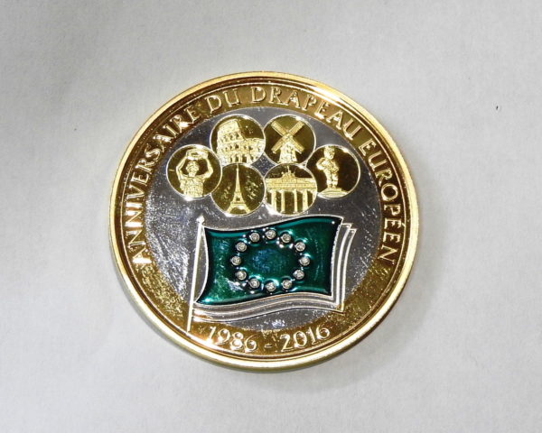 Médaille ARGENT 999°/°° 17 gr. 30° anniversaire du DRAPEAU EUROPEEN 1986-2016 – Image 5