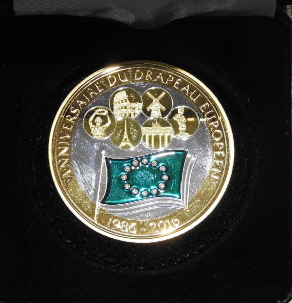 Médaille ARGENT 999°/°° 17 gr. 30° anniversaire du DRAPEAU EUROPEEN 1986-2016 – Image 6