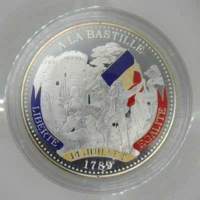 Médaille ARGENT 999. 155gr. A la Bastille. Que le règne de l'égalité commence. 500ex – Image 4