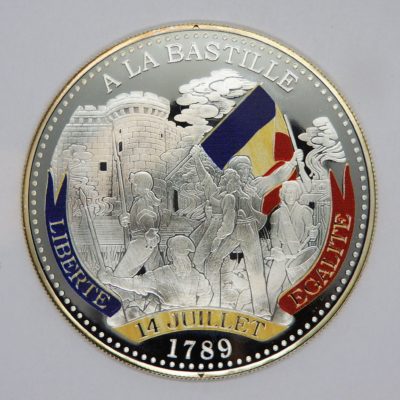 Médaille ARGENT 999. 155gr. A la Bastille. Que le règne de l'égalité commence. 500ex – Image 3