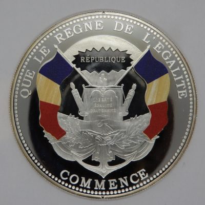 Médaille ARGENT 999. 155gr. A la Bastille. Que le règne de l'égalité commence. 500ex – Image 2