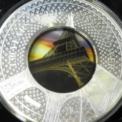 10$. 5 onces ARGENT PUR 999. EIFFEL.10 Dollars Iles Salomon. 2019. 155 grammes. 500 ex – Image 4