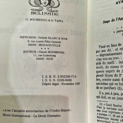 Manuel interprétatif du Symbolisme Maçonnique. Amélie André-Gédalge. 1987 – Image 4