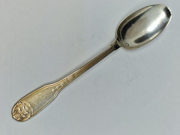 8 Cuillères à Café ou à Thé. Argent Massif Minerve. ARMORIEES à la Couronne. 202 grammes – Image 3