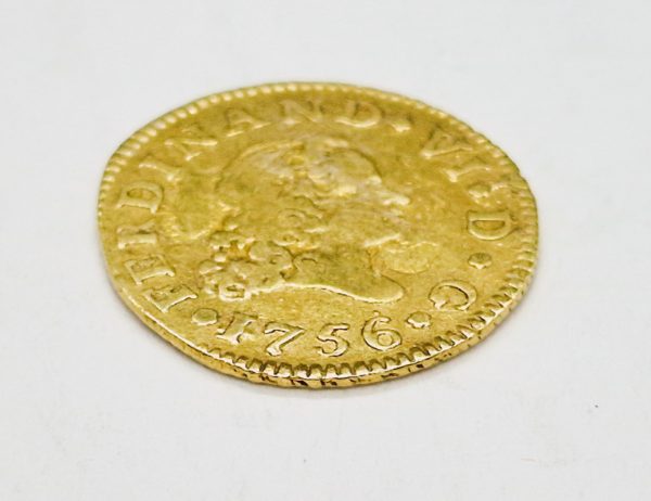 Espagne - 1/2 escudo. Or 917°/°°  - Ferdinand VI - 1756 – Image 3