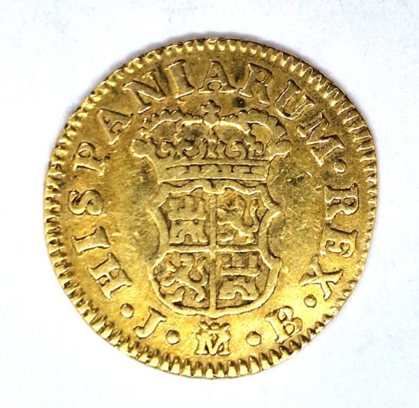Espagne - 1/2 escudo. Or 917°/°°  - Ferdinand VI - 1756 – Image 2