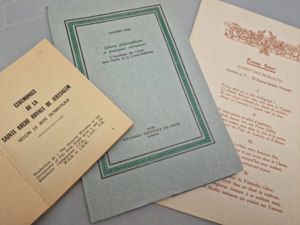 Lot de 5 Livres MAÇONNIQUES. Mémento grades, Instructions, cérémonies, rituels, etc... – Image 4