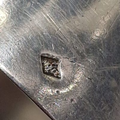 4 Couteaux XIX° Lames ARGENT MASSIF MINERVE. Manches Argent Fourré – Image 7