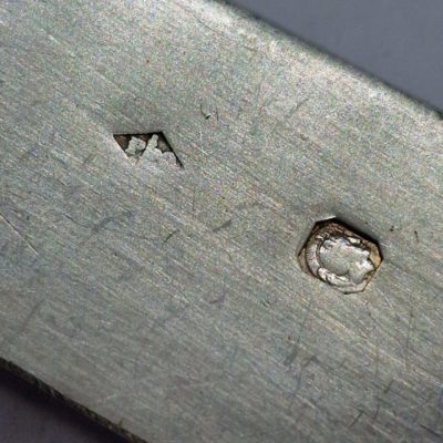 4 Couteaux XIX° Lames ARGENT MASSIF MINERVE. Manches Argent Fourré – Image 6
