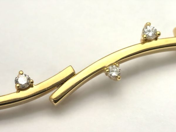 Collier Or Jaune 750°/°°  18 Carats. 15,7 gr. 12 DIAMANTS – Image 7
