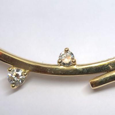 Collier Or Jaune 750°/°°  18 Carats. 15,7 gr. 12 DIAMANTS – Image 8