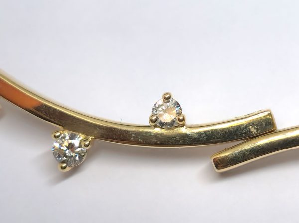 Collier Or Jaune 750°/°°  18 Carats. 15,7 gr. 12 DIAMANTS – Image 8