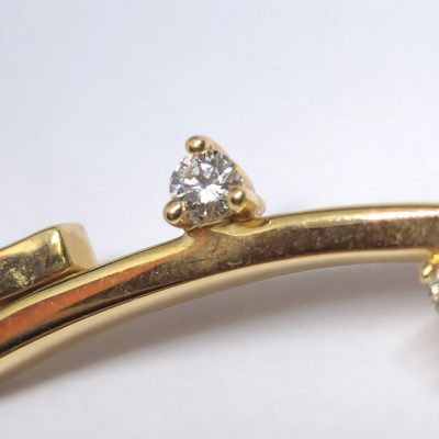 Collier Or Jaune 750°/°°  18 Carats. 15,7 gr. 12 DIAMANTS – Image 9