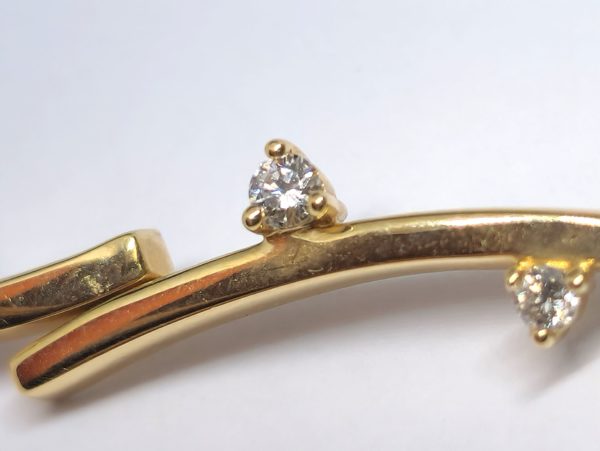 Collier Or Jaune 750°/°°  18 Carats. 15,7 gr. 12 DIAMANTS – Image 9