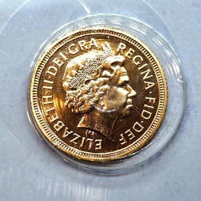 1/2 Souverain OR 916°/°°. Elisabeth II. 2000. FDC. HALF POUND. MS65. 3,99 g – Image 2