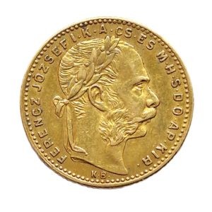 Hongrie. Hungaria. Pièce OR 20 Francs - 8 FORINT. Magyar Kiralysac 1884. TTB – Image 2