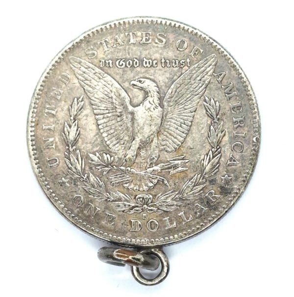 USA 1$. ONE DOLLAR 1878 STERLING. Bijou pendentif ARGENT 27,5 grammes – Image 4