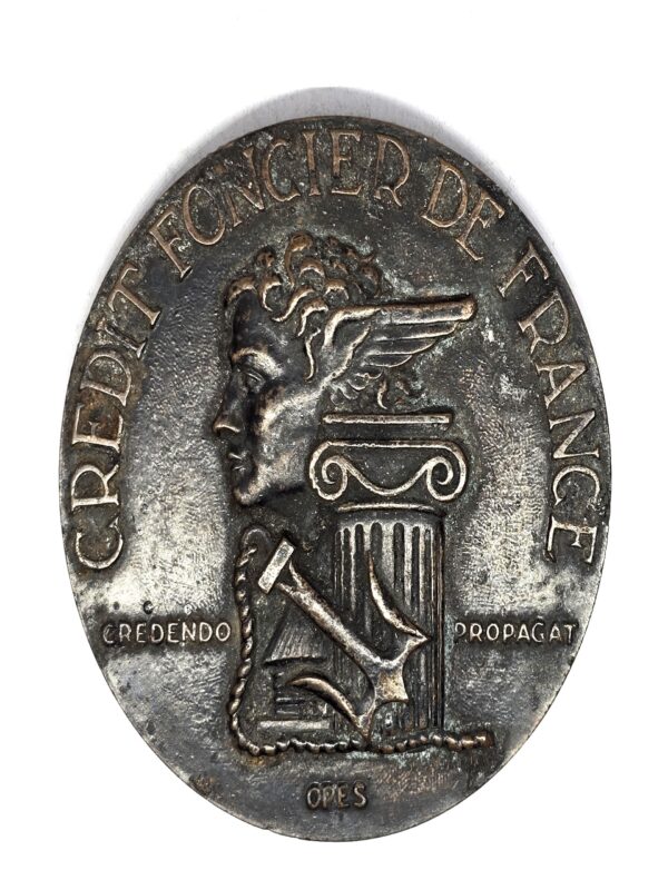 BRONZE. 175 grammes. Arbre. Crédit Foncier de  France. Art Déco. 1952 – Image 4