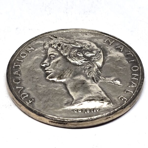 Médaille ARGENT 43,8 grammes. Education Nationale. Corbin. Tous les enfants... – Image 5