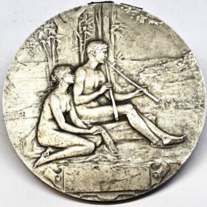 Médaille ARGENT 62 grammes. musique pianiste et violoniste. Ch MILLET – Image 3