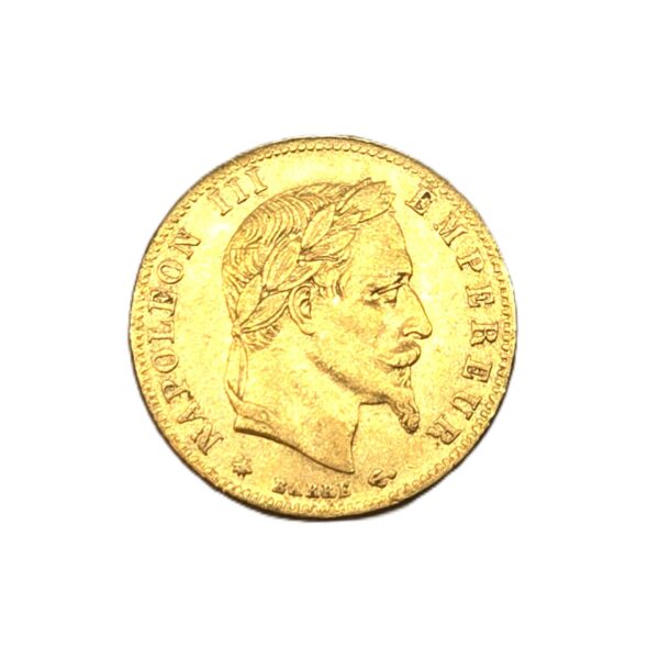 Pièce OR 5 FR OR - 1863 A. TTB. Napoléon III Lauré. – Image 4