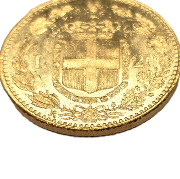 Monnaie OR 20 LIRE - 1886. TTB. Umberto I° RE d'ITALIA – Image 2