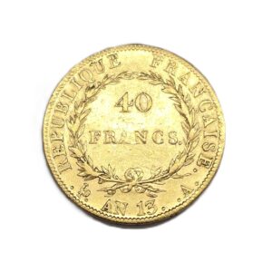 40 Francs OR - AN 13 A. TTB. Napoléon Empereur. République Française