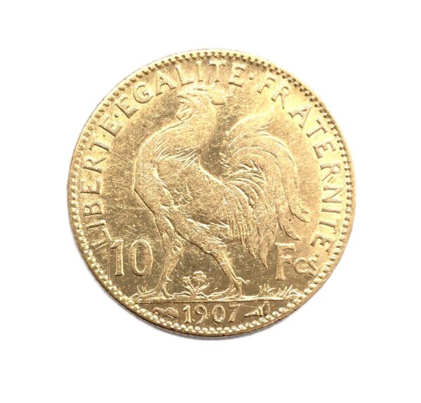 10 Francs OR. COQ MARIANNE. 1907. Monnaies OR Investissement.