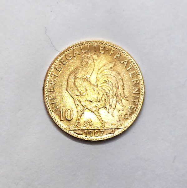 10 Francs OR. COQ MARIANNE. 1907. Monnaies OR Investissement. – Image 4