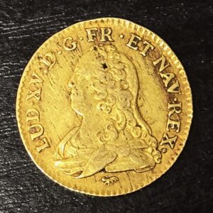 LOUIS D'OR. Louis XV Roi de France. 1728 A. Gold Coin. 8.15 grammes. TTB – Image 3