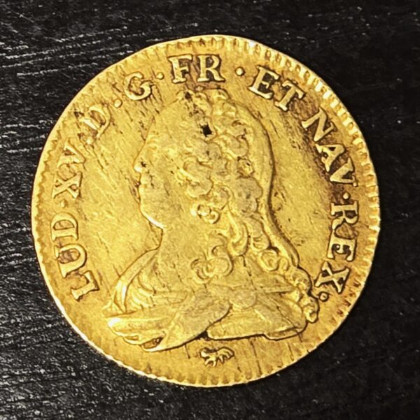 LOUIS D'OR. Louis XV Roi de France. 1728 A. Gold Coin. 8.15 grammes. TTB – Image 3