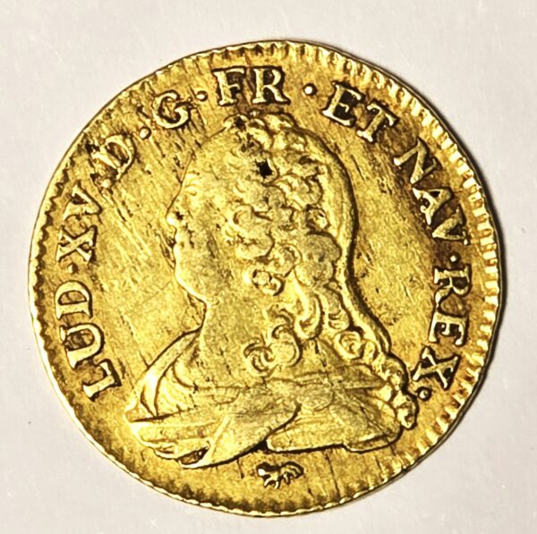LOUIS D'OR. Louis XV Roi de France. 1728 A. Gold Coin. 8.15 grammes. TTB – Image 2