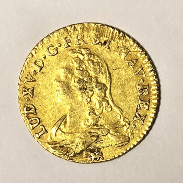 LOUIS D'OR. Louis XV Roi de France. 1732 T. Louis XV aux lunettes. NANTES. – Image 2