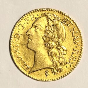 LOUIS D'OR. Louis XV Roi de France. 1748 W. Louis XV au bandeau. 8.15 grammes. SPL – Image 2