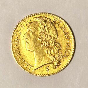 LOUIS D'OR. Louis XV Roi de France. 1748 W. Louis XV au bandeau. 8.15 grammes. SPL – Image 4
