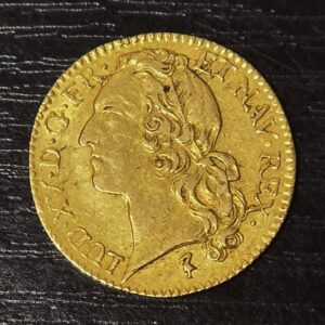 LOUIS D'OR. Louis XV Roi de France. 1748 W. Louis XV au bandeau. 8.15 grammes. SPL – Image 7