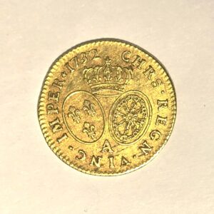 LOUIS D'OR. Louis XV Roi de France. 1732 A. Louis XV aux lunettes. – Image 4