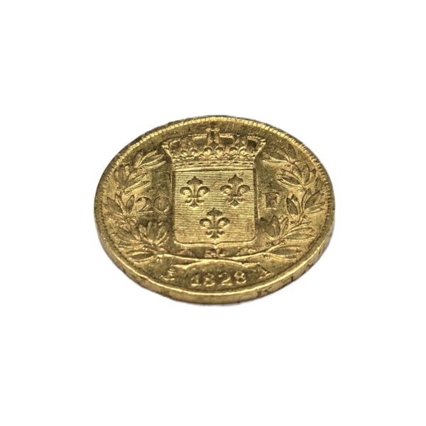 Pièce OR 20 Francs. CHARLES X - Roi de France - 1828 A. SPL – Image 5