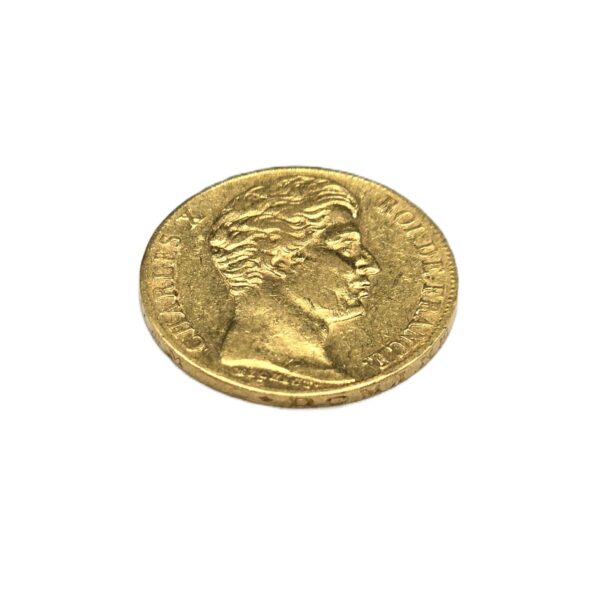Pièce OR 20 Francs. CHARLES X - Roi de France - 1828 A. SPL – Image 4