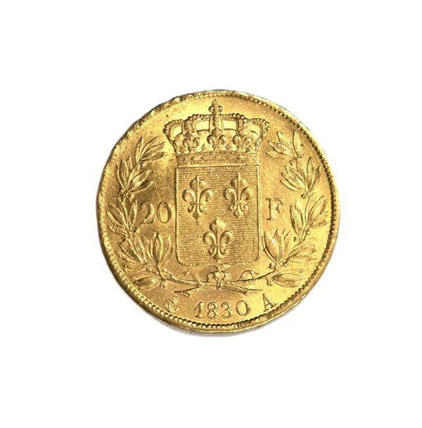 20 Francs OR 1830. Charles X - Roi de France - Monnaie 1830 A. TTB – Image 3