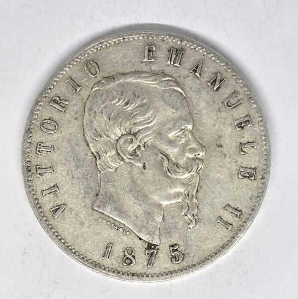 5 LIRE ITALIA 1875 Ecu XIX°Argent 900°/°°. Regno d'Italia (Copie)