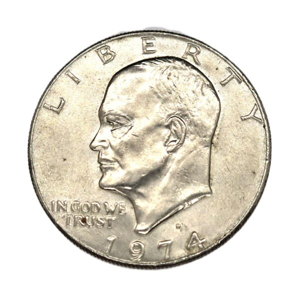USA 1$. ONE DOLLAR 1974 D. Eisenhower. LIBERTY. E Pluribus unum – Image 3