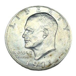Silver Coin. USA 1$. ONE DOLLAR 1971 S. Eisenhower. LIBERTY. In GOD we trust