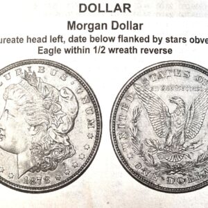 1 US Dollar 1885. Argent 900°/°°.SILVER COIN ONE US $. – Image 4