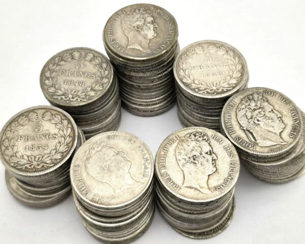LOT 110 ECUS LOUIS PHILIPPE 1830-1848 ECU 5 Francs Argent XIX° 2,750 Kg – Image 5