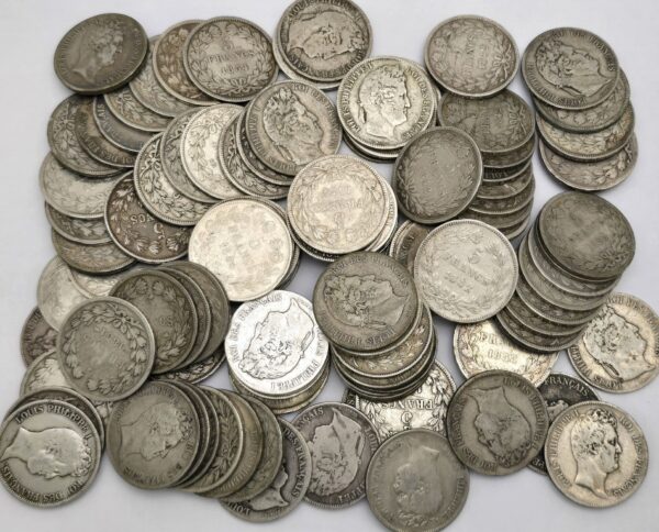 LOT 110 ECUS LOUIS PHILIPPE 1830-1848 ECU 5 Francs Argent XIX° 2,750 Kg – Image 4
